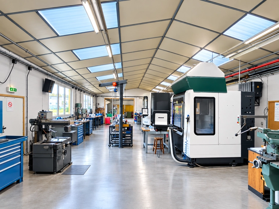 Moule d'injection acier en cours de fabrication dans l'atelier ROMER